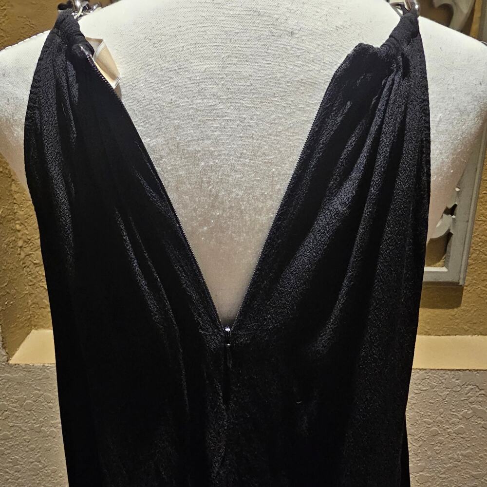 Michael Kors S Black Halter Viscose Dress Evening Chic Minimalist Y2K Revival - Picture 10 of 11